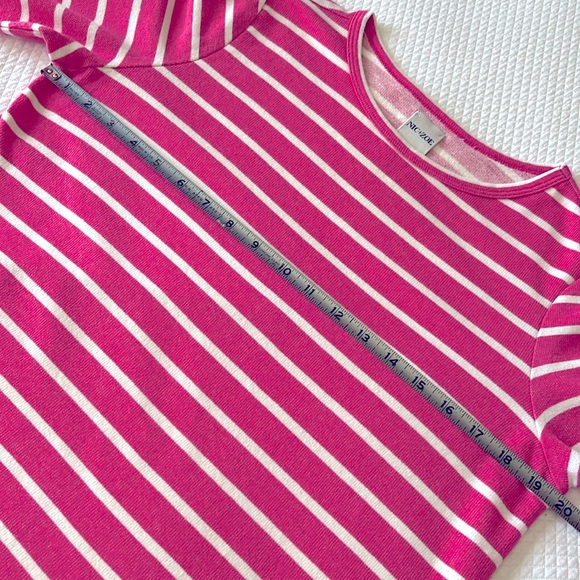 Nic+Zoe Long Sleeve Asymmetric‎ Hem Striped Pink White Size S - Picture 11 of 13